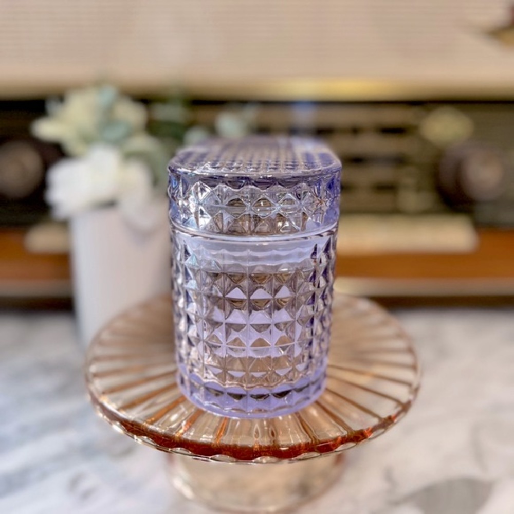 ✨NEW💜Target Bullseye Playground 2024 Purple Glass Trinket Box💎 - Picture 6 of 11